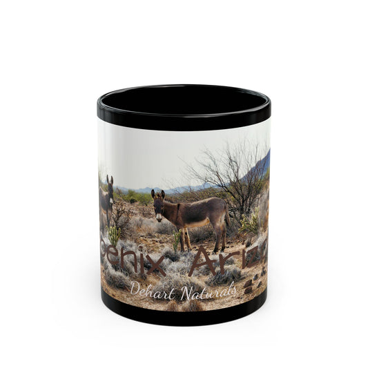Phoenix, Ariozna Wild Burros Souvenir Mug - 11oz Nature Lover's Coffee Cup