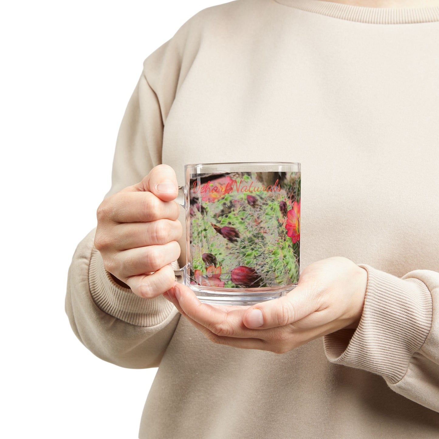 King Cup Cactus Glass Mug- In Bloom Collection, 10oz