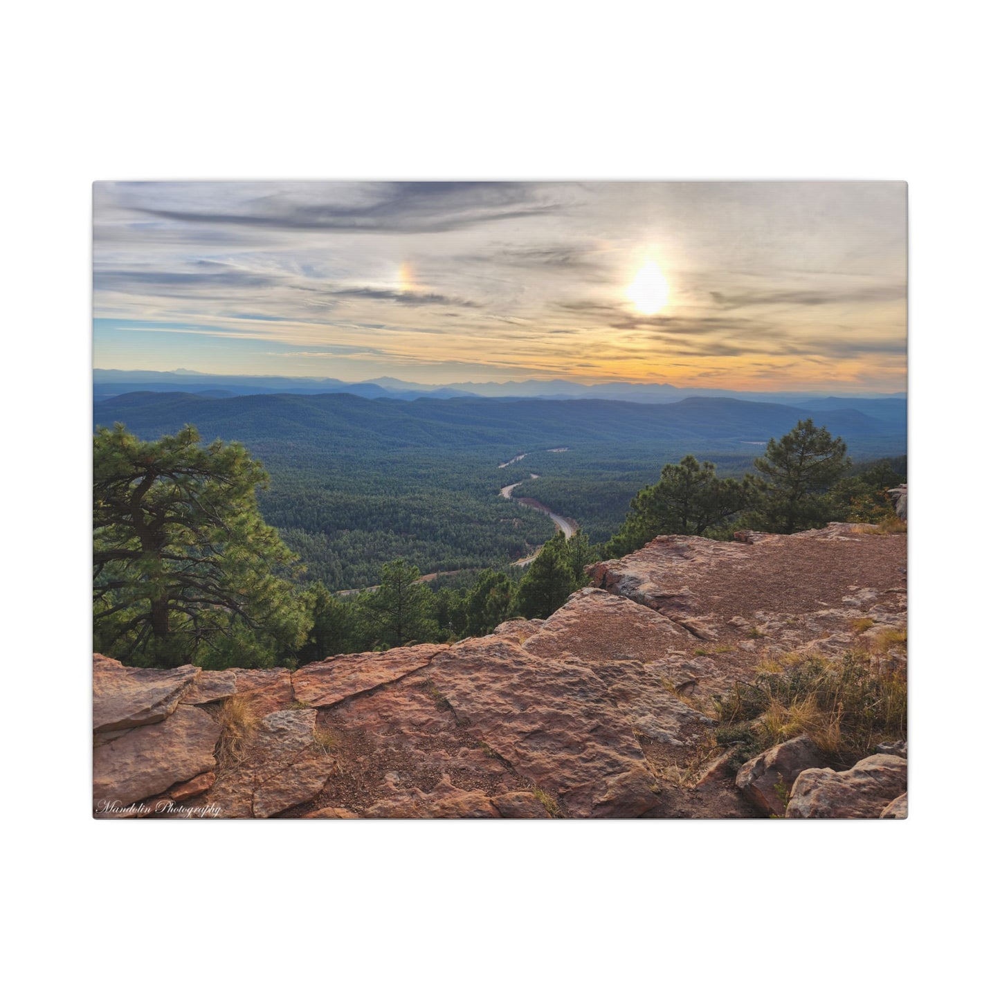 Mogollon Rim Sunset Arizona Landscape Canvas Print