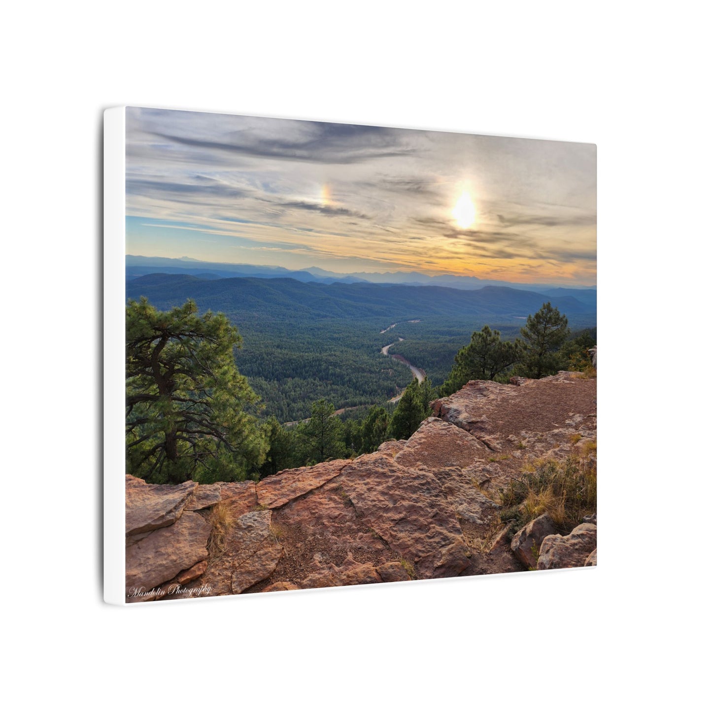 Mogollon Rim Sunset Arizona Landscape Canvas Print