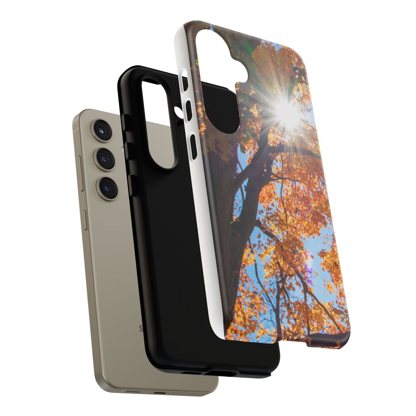 Autumn Vibes Phone Case - Nature-Inspired Tough Cases with Fall Leaves Design