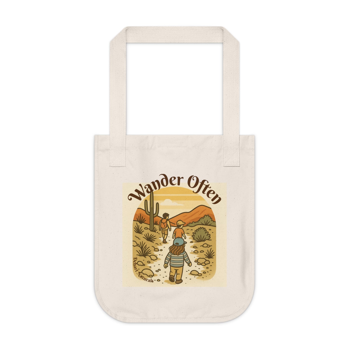 Wander Often Organic Canvas Tote Bag - Wander Often, Eco-Friendly Shopping Bag, Beach Tote, Travel Essentials, Gift for Adventurers