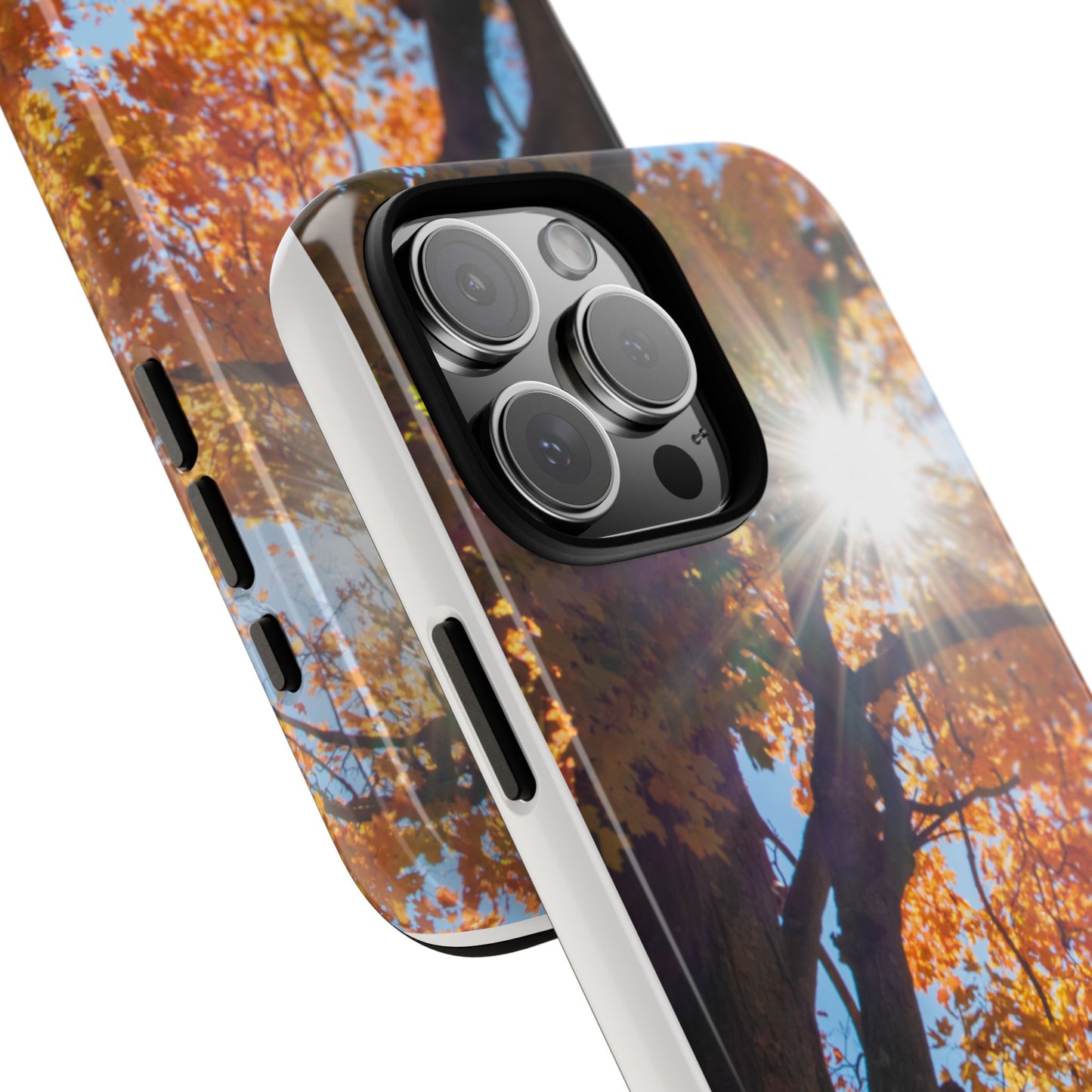 Autumn Vibes Phone Case - Nature-Inspired Tough Cases with Fall Leaves Design