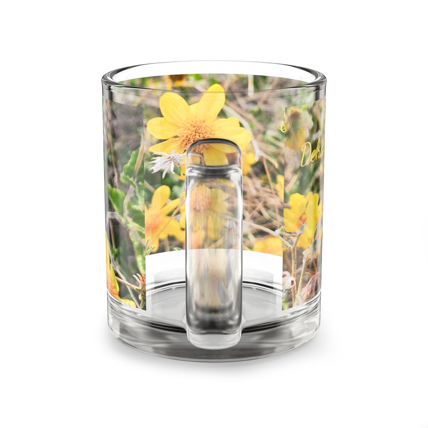 Brittlebush Bloom Glass Mug - In Bloom Collection, 10oz