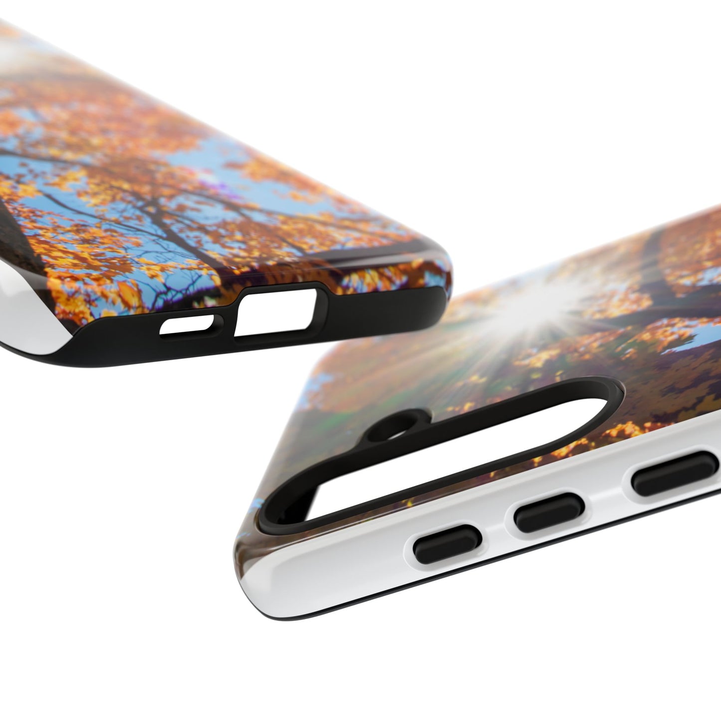 Autumn Vibes Phone Case - Nature-Inspired Tough Cases with Fall Leaves Design