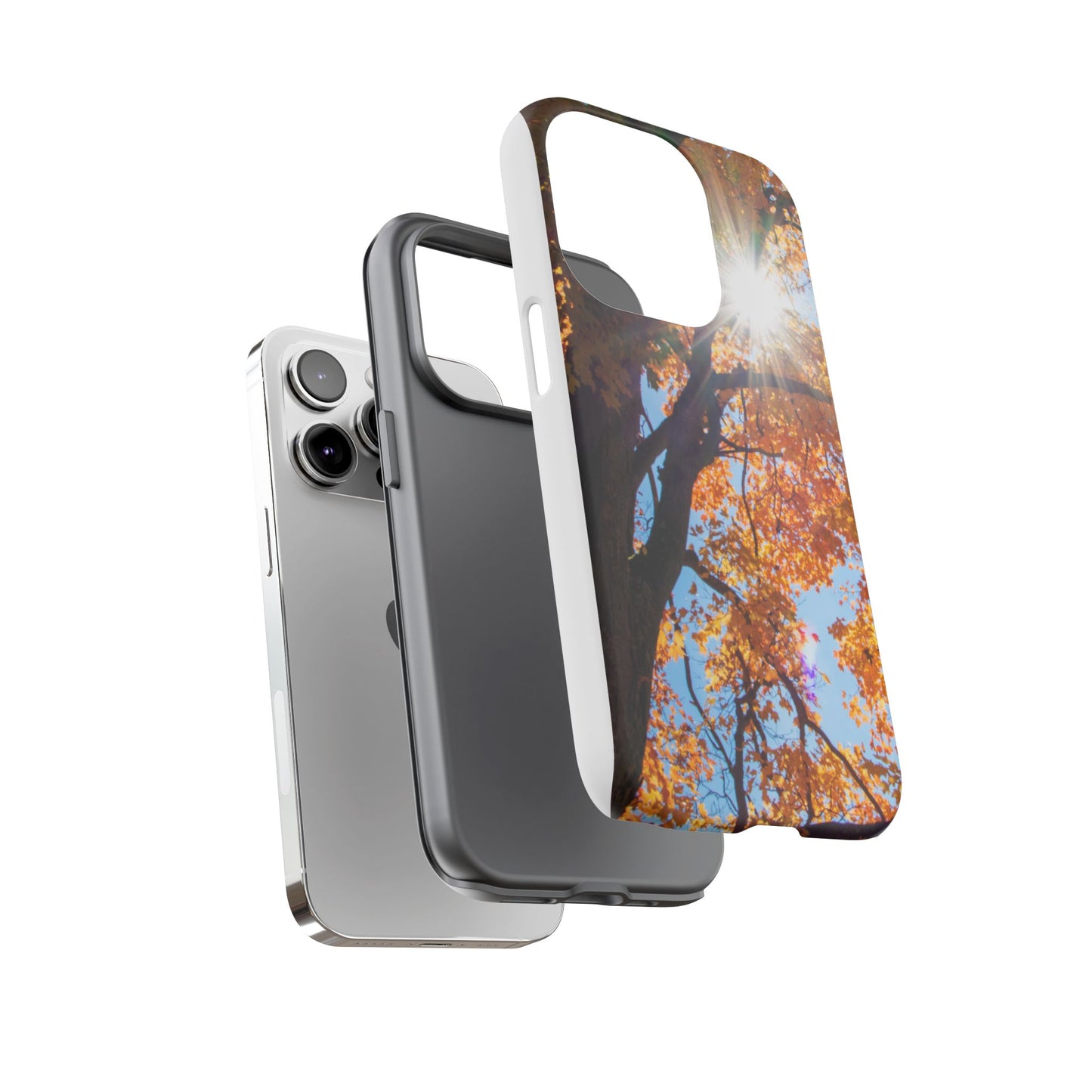 Autumn Vibes Phone Case - Nature-Inspired Tough Cases with Fall Leaves Design