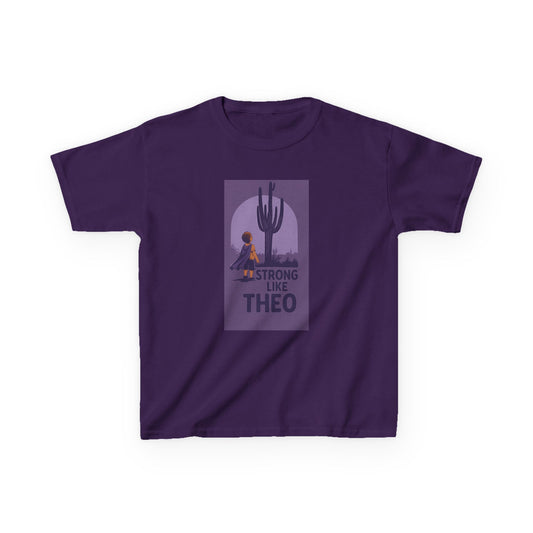 Strong Like Theo Youth Tee- Support Tee for TBI Recovery- Saguaro Edition