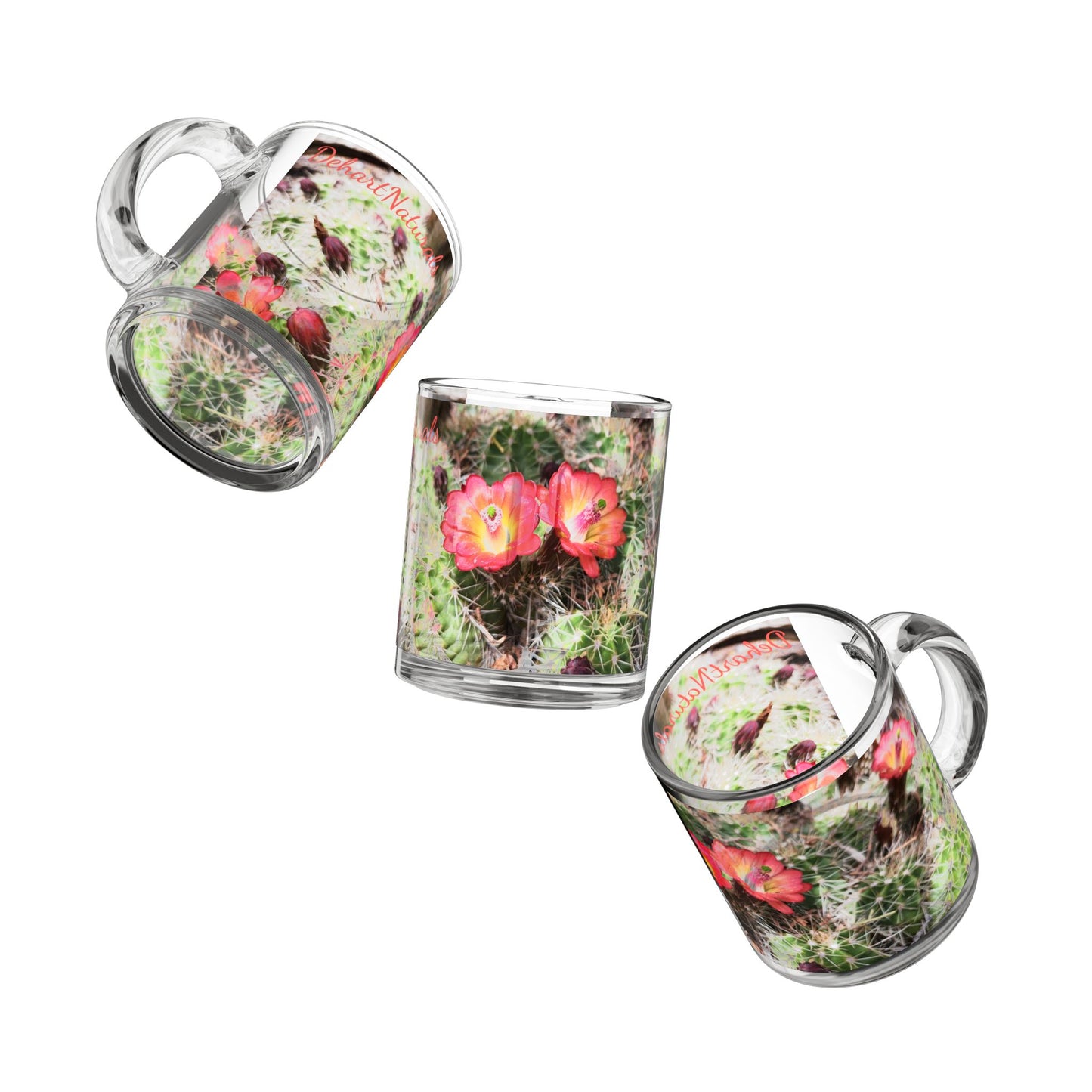 King Cup Cactus Glass Mug- In Bloom Collection, 10oz