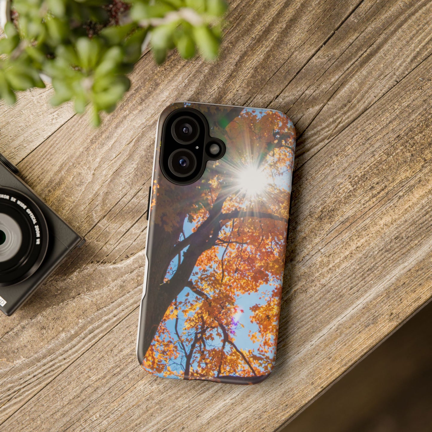Autumn Vibes Phone Case - Nature-Inspired Tough Cases with Fall Leaves Design