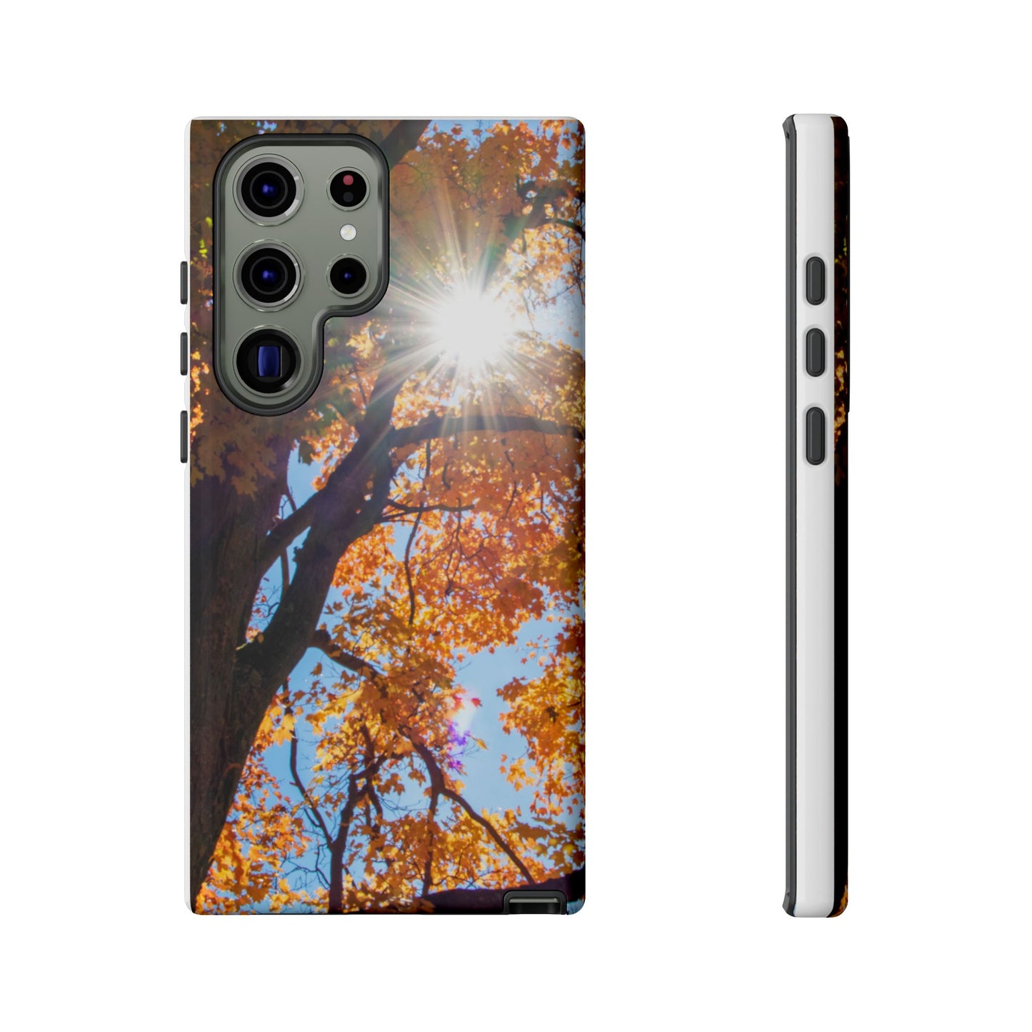 Autumn Vibes Phone Case - Nature-Inspired Tough Cases with Fall Leaves Design