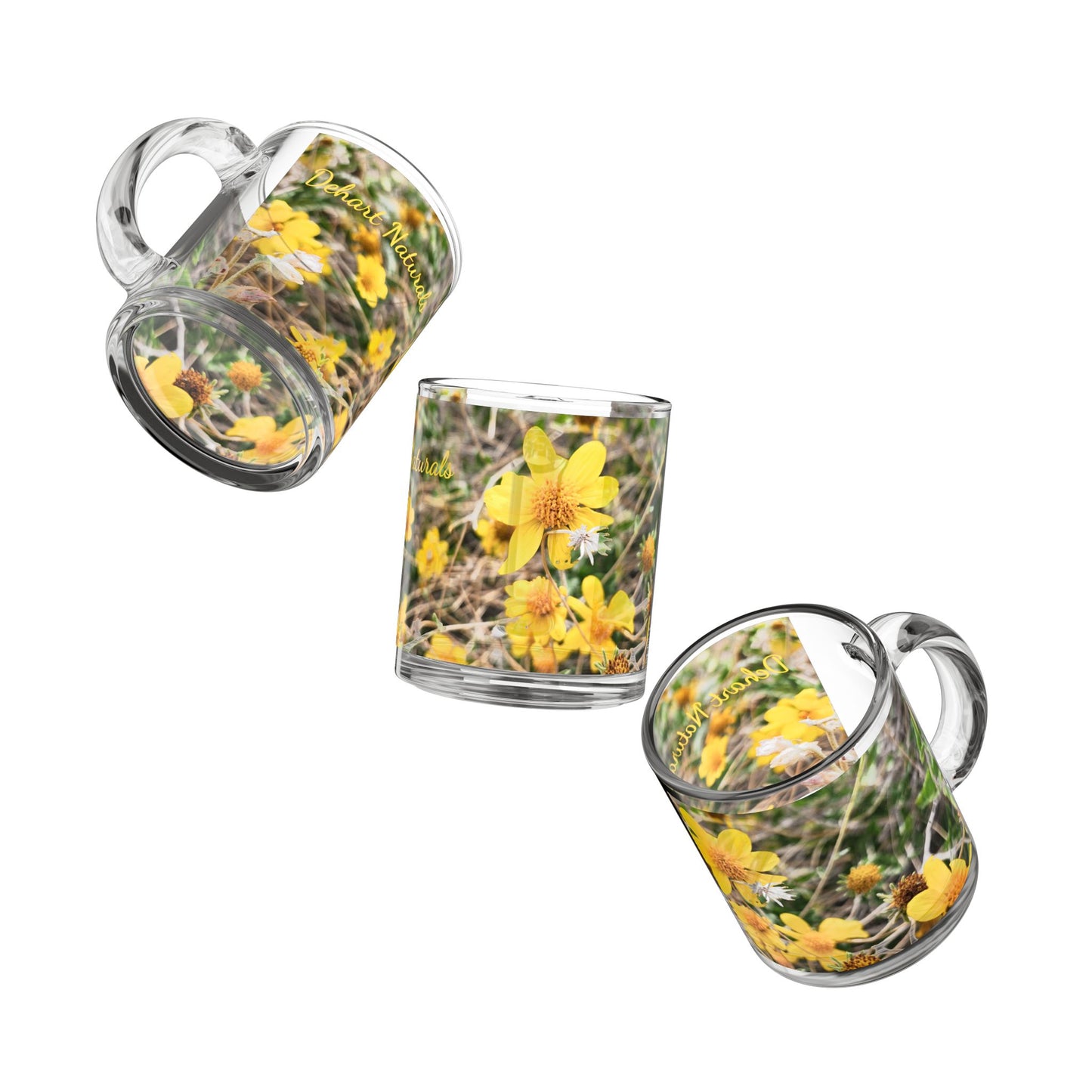 Brittlebush Bloom Glass Mug - In Bloom Collection, 10oz