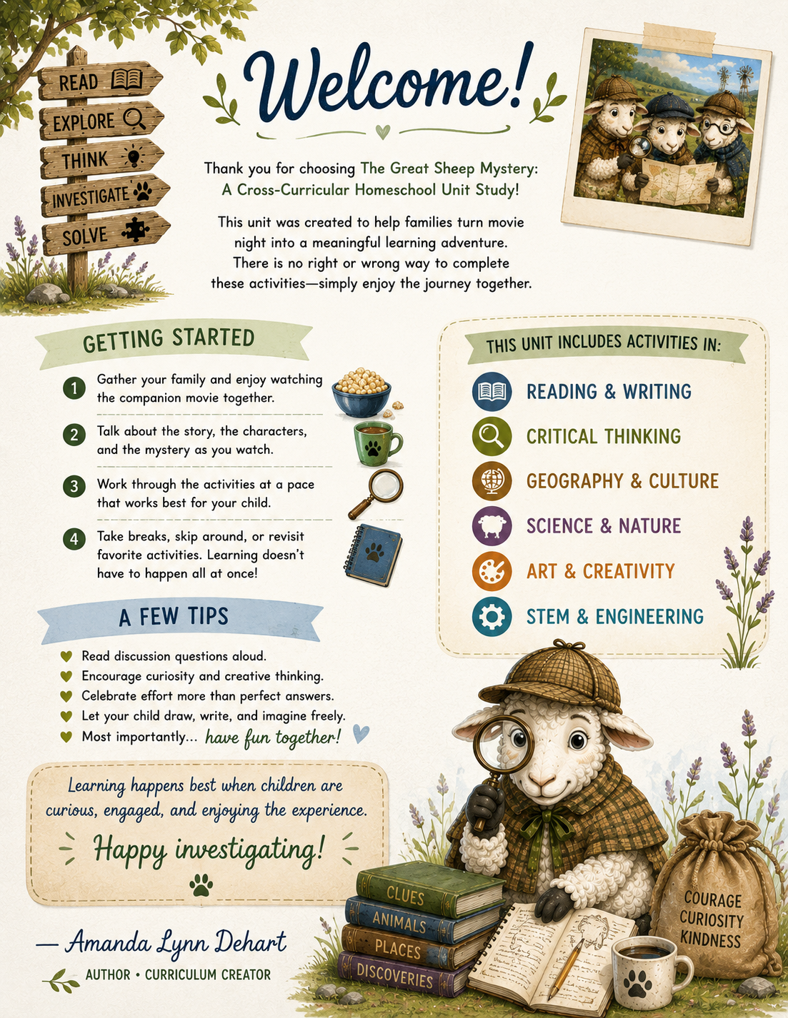 The Great Sheep Mystery: A Cross-Curricular Homeschool Unit Study