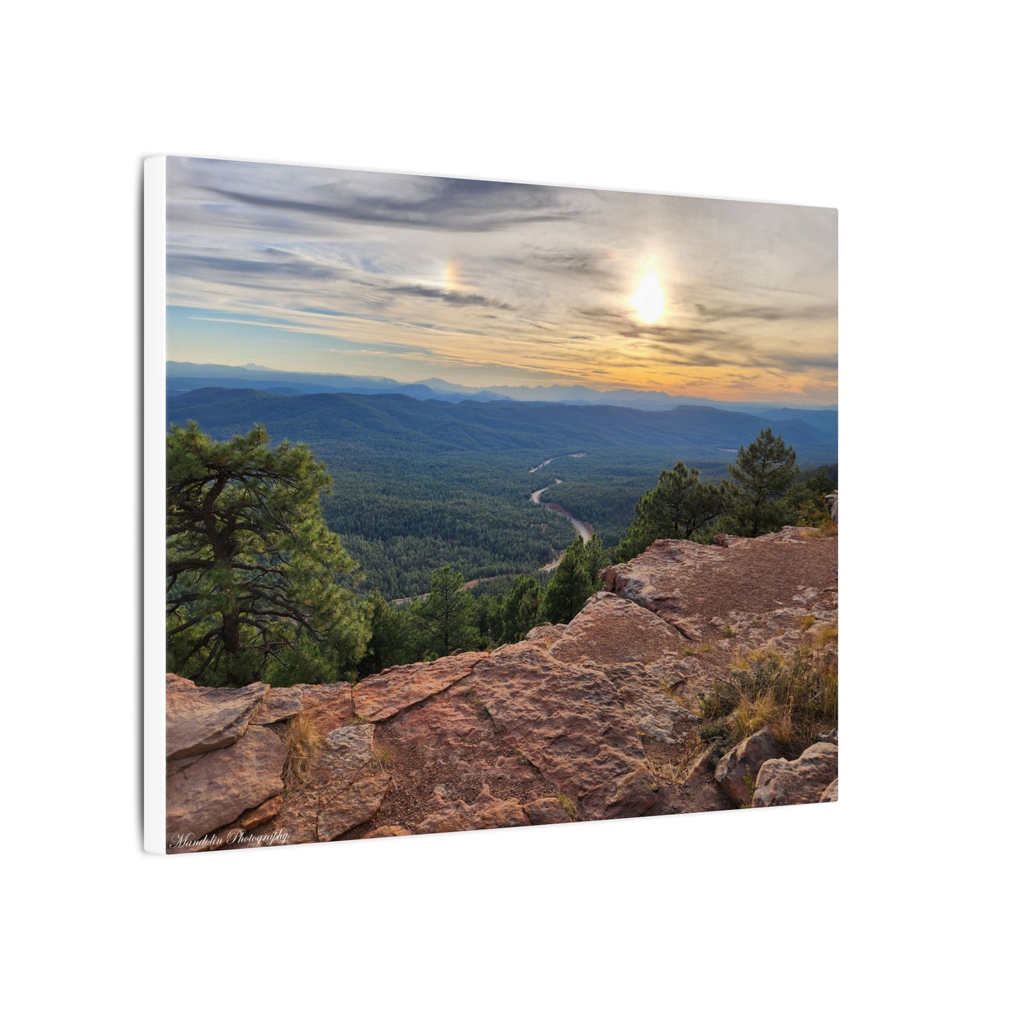 Mogollon Rim Sunset Arizona Landscape Canvas Print