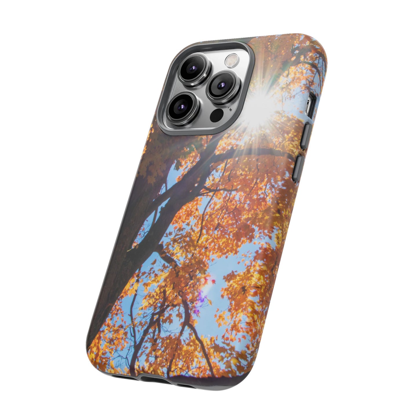 Autumn Vibes Phone Case - Nature-Inspired Tough Cases with Fall Leaves Design
