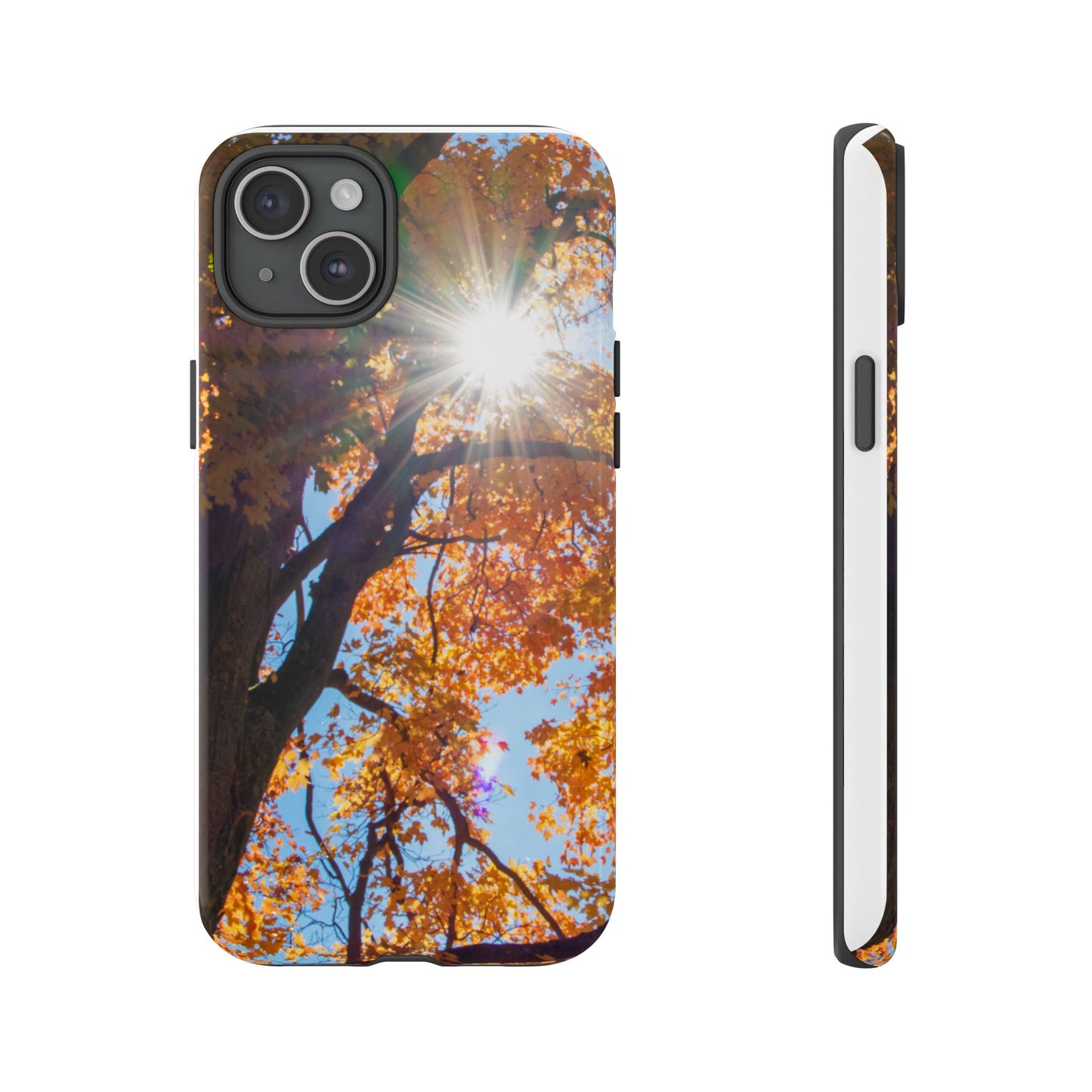 Autumn Vibes Phone Case - Nature-Inspired Tough Cases with Fall Leaves Design