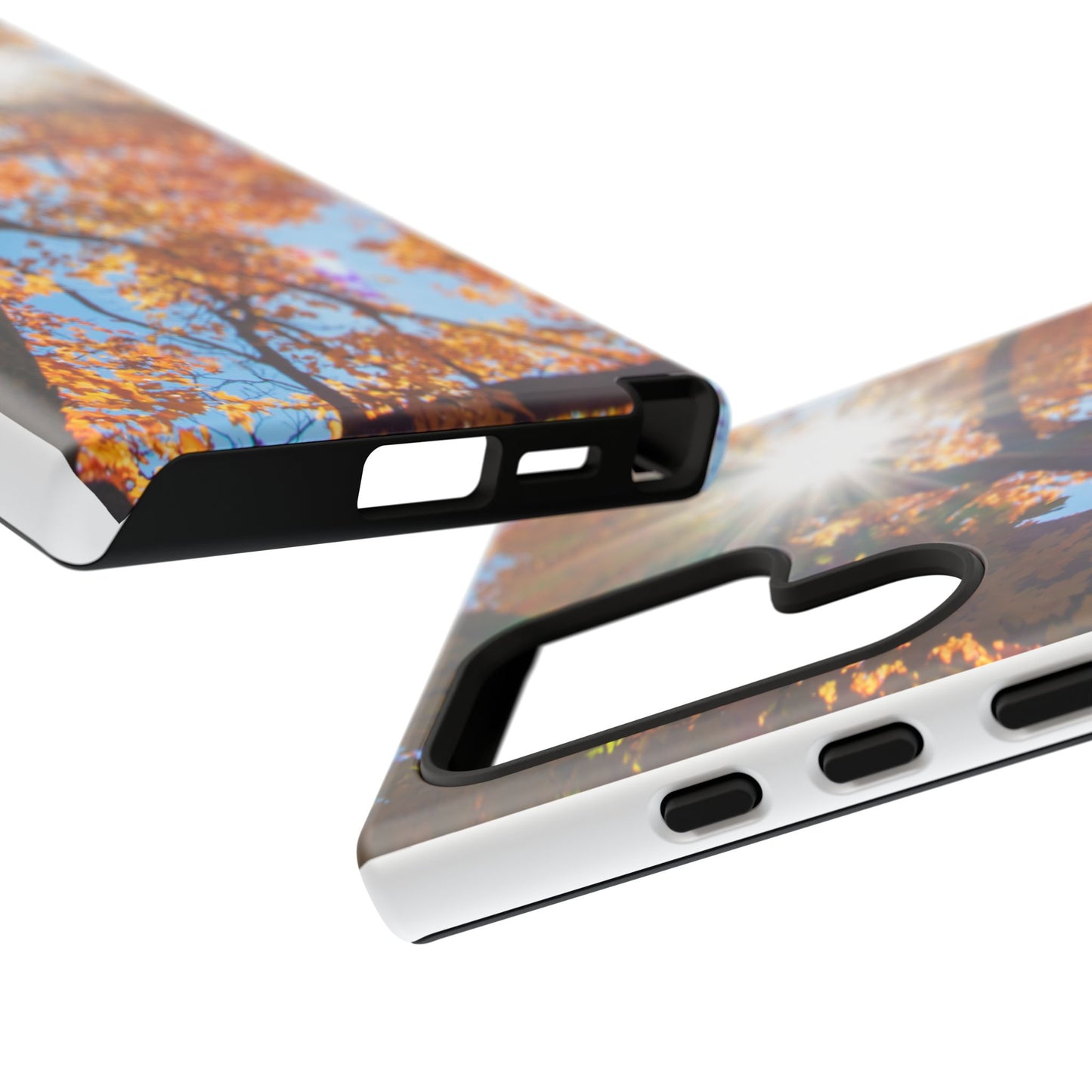 Autumn Vibes Phone Case - Nature-Inspired Tough Cases with Fall Leaves Design