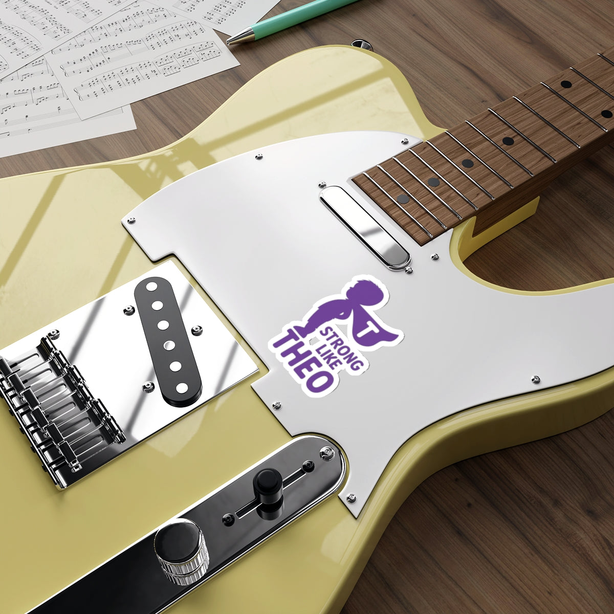 Strong Like Theo Die-Cut Stickers-Silhouette Cape- TBI Recovery Support