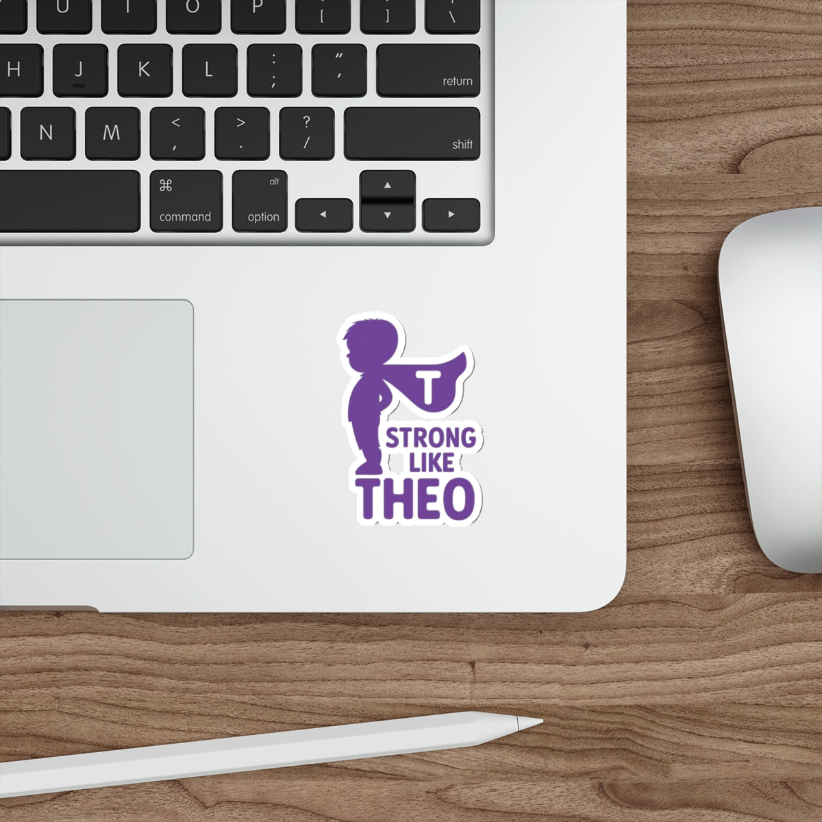 Strong Like Theo Die-Cut Stickers-Silhouette Cape- TBI Recovery Support