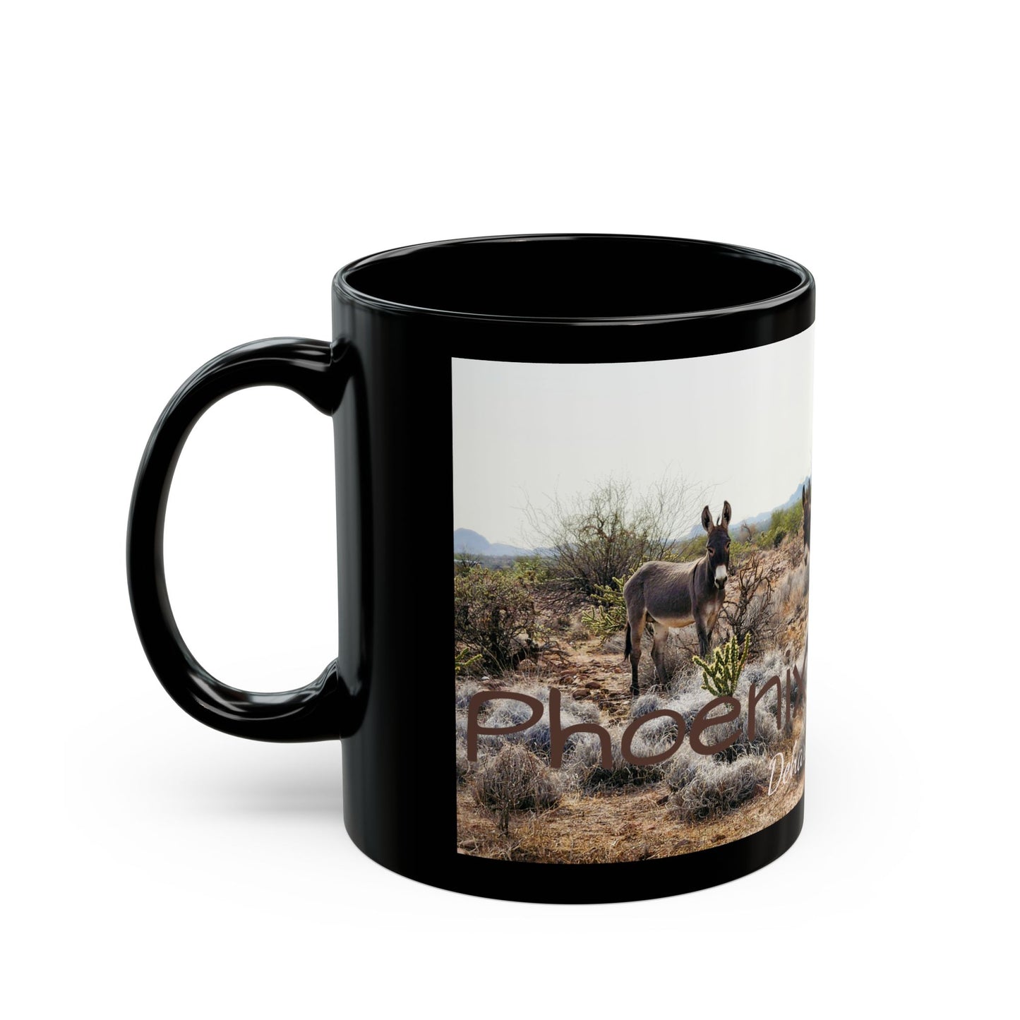 Phoenix, Ariozna Wild Burros Souvenir Mug - 11oz Nature Lover's Coffee Cup