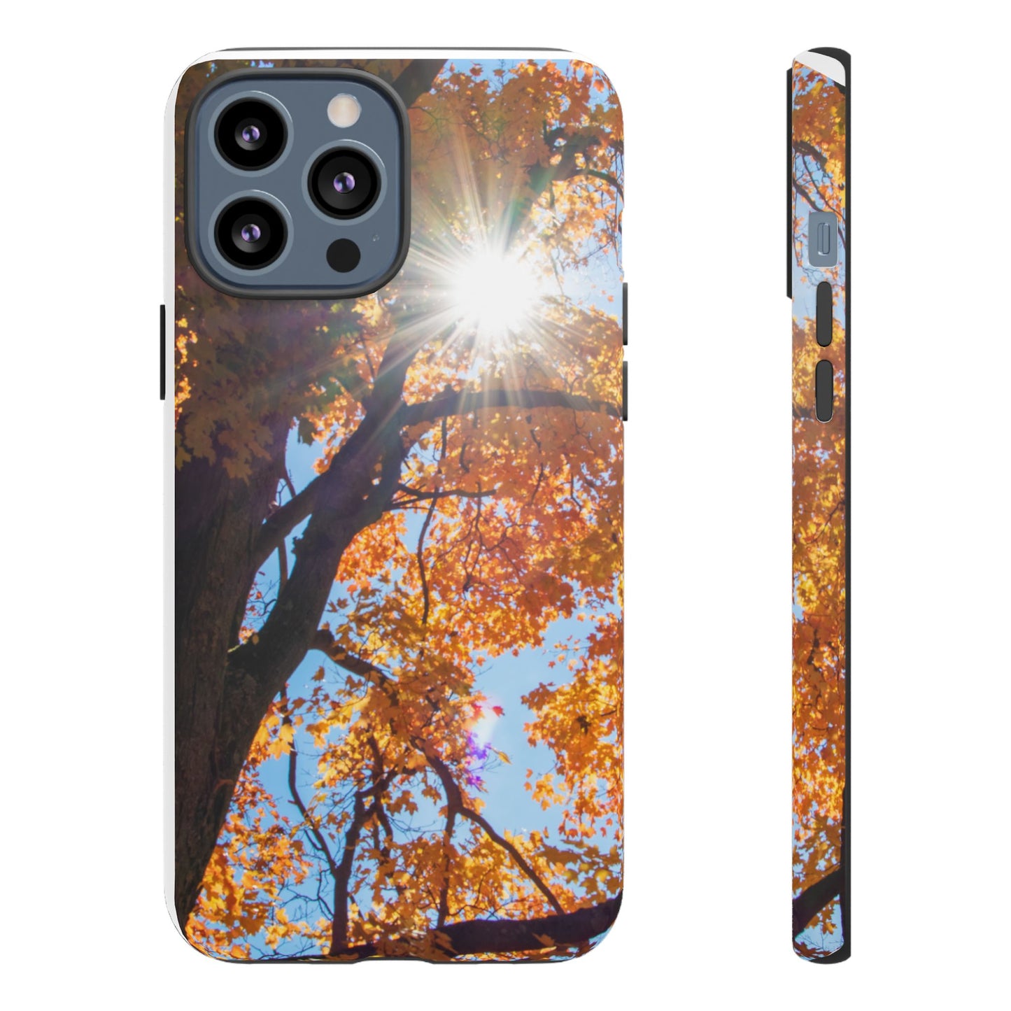 Autumn Vibes Phone Case - Nature-Inspired Tough Cases with Fall Leaves Design