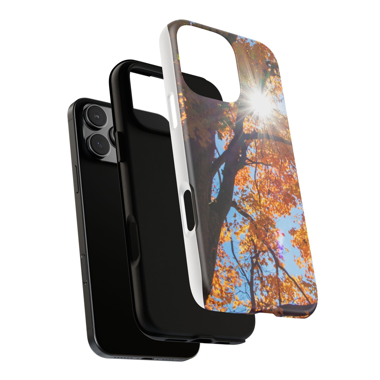 Autumn Vibes Phone Case - Nature-Inspired Tough Cases with Fall Leaves Design