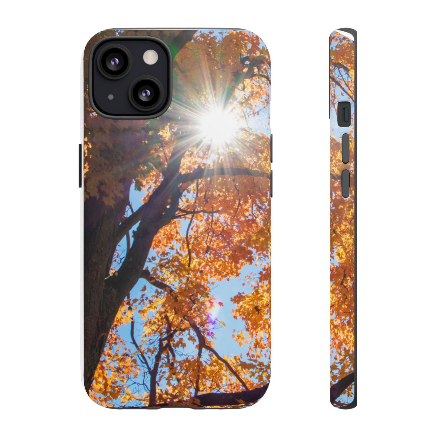 Autumn Vibes Phone Case - Nature-Inspired Tough Cases with Fall Leaves Design
