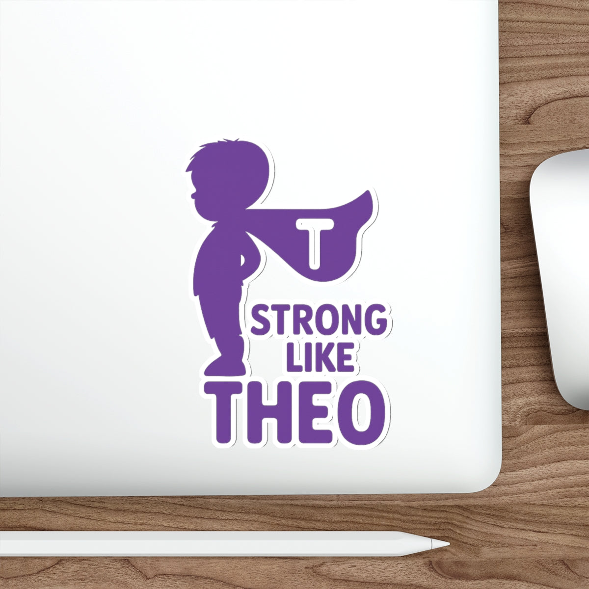 Strong Like Theo Die-Cut Stickers-Silhouette Cape- TBI Recovery Support