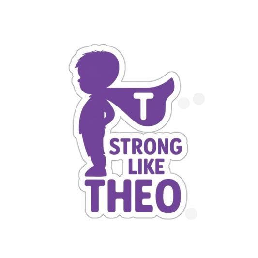 Strong Like Theo Die-Cut Stickers-Silhouette Cape- TBI Recovery Support