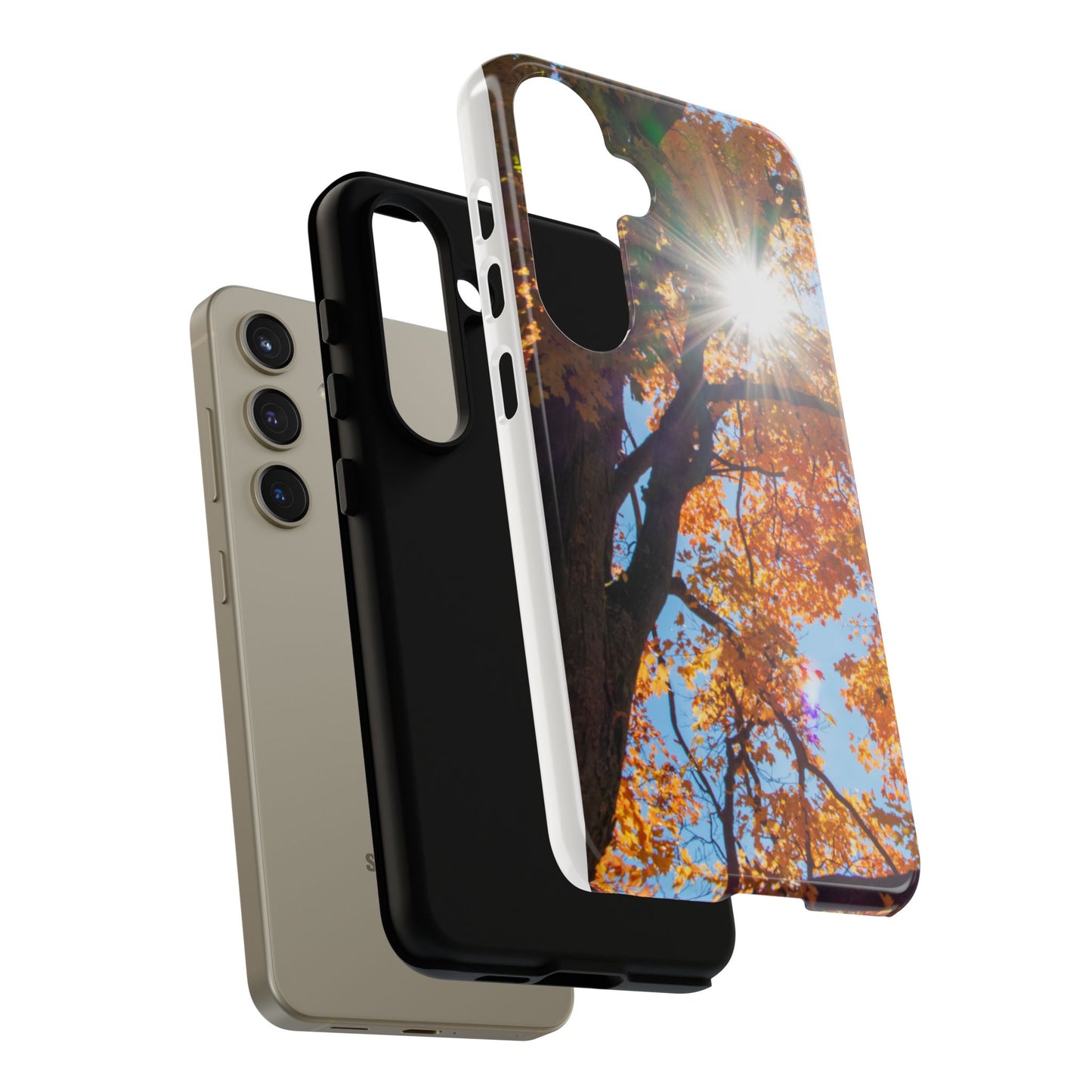 Autumn Vibes Phone Case - Nature-Inspired Tough Cases with Fall Leaves Design
