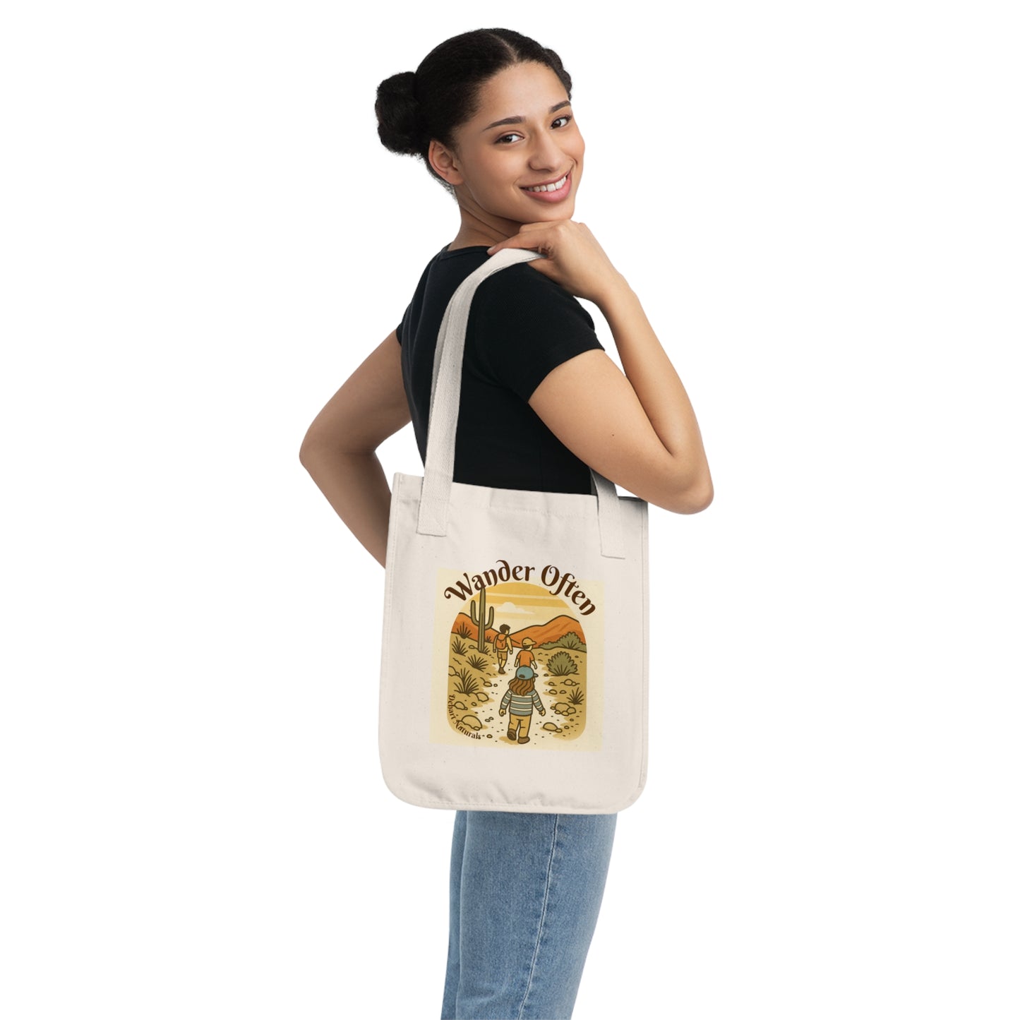Wander Often Organic Canvas Tote Bag - Wander Often, Eco-Friendly Shopping Bag, Beach Tote, Travel Essentials, Gift for Adventurers